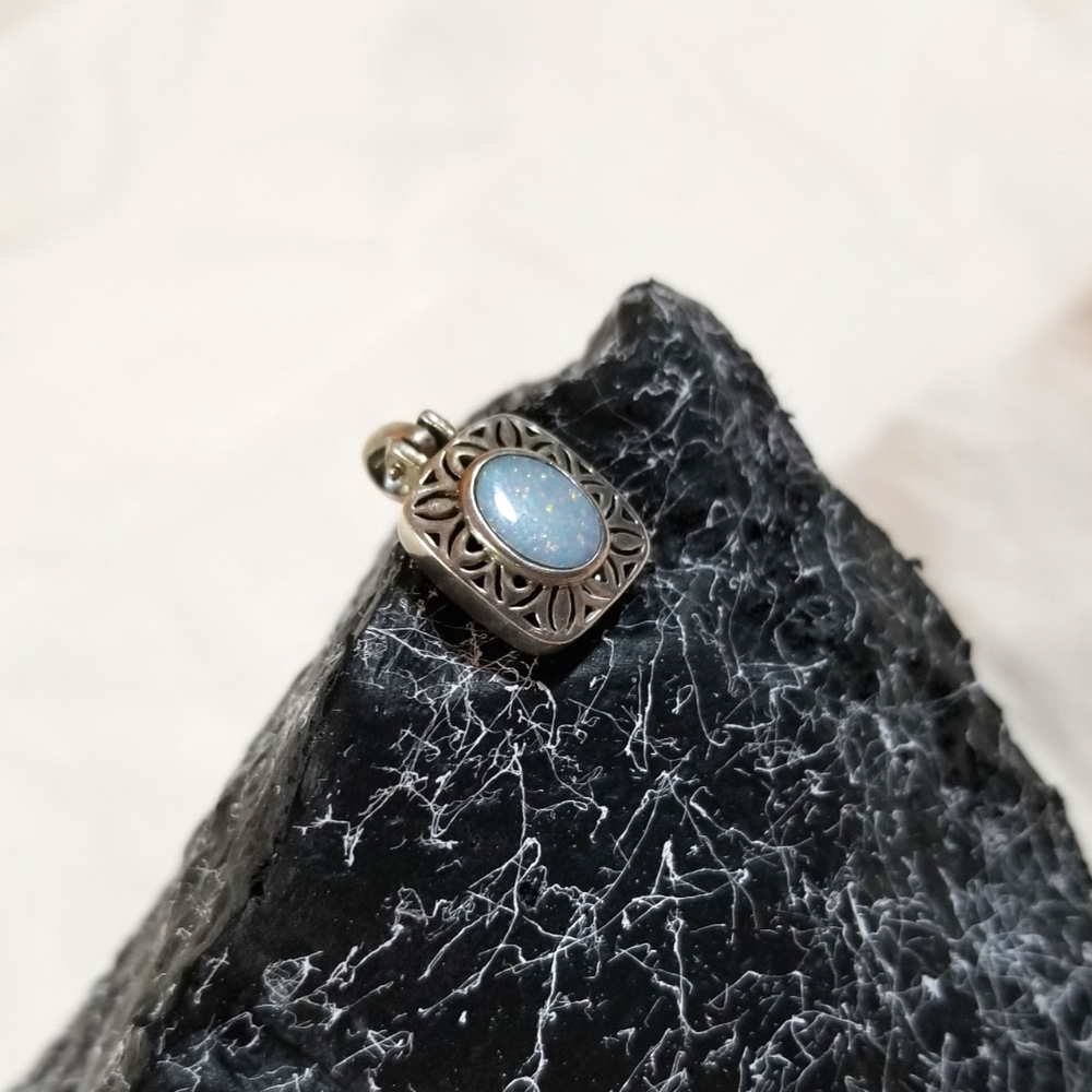 Sterling Silver Opal Doublet Pendant